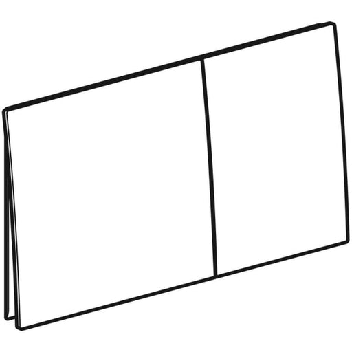 Geberit Vertriebs - Sigma70 BetPl., für 2-Mengen-Spülung Glas weiß