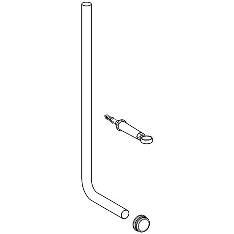 Grohe - Spülrohr 37107 600x200mm d:28x26mm aus Messing chrom