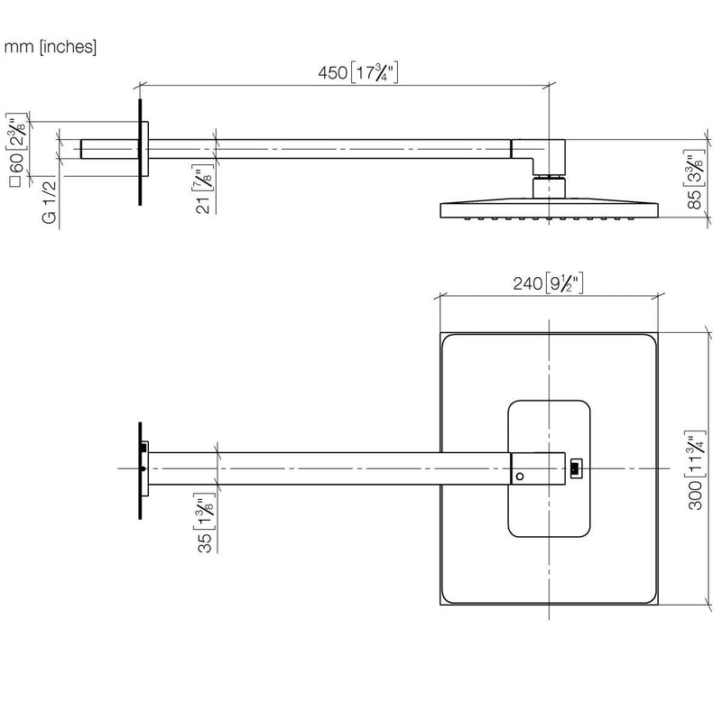 Dornbracht - RB mit Wandanbindung SYMETRICS 28765980 chrom