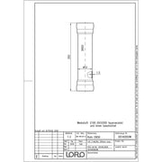 Lorowerk - Rohr 00140. DN 50x250mm mit 2 Muffen
