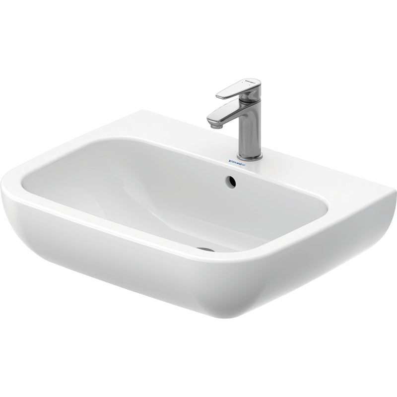 Duravit - Waschtisch D-CODE 650mm 231065 m.ÜL, 1 HL, weiß