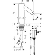 Hansgrohe - Elektronik WT-Mischer AXOR STARCK 10140000 chrom Netzanschluss 230V