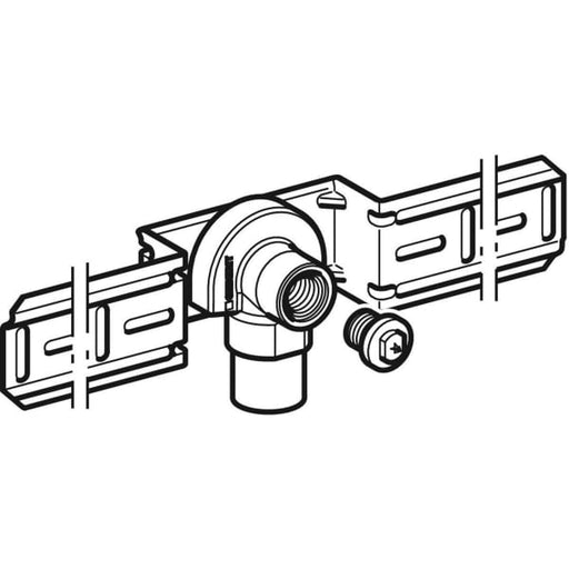 Geberit Vertriebs - FlowFit Anschlusswinkel 90Gr vormontiert einfach Rg+ d16-Rp1/2 L:52mm