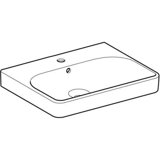 Geberit Vertriebs - Waschtisch SMYLE Square, 60x48cm m. Hl., m. Ül