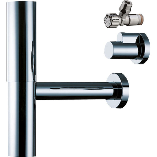 Hansgrohe - Siphon Flowstar komplett chrom mit zwei Eckventilen und Schubern