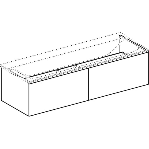 Geberit Vertriebs - Unterschrank XENO2 f. WT aus VARICOR mit zwei Hl., 139,5x35x47,3cm, weiß
