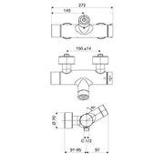 SCHELL - Vorwand-Duscharm. VITUS VD-C-T CVD-Zeitgst,Therm.,man.TD n.DVGW
