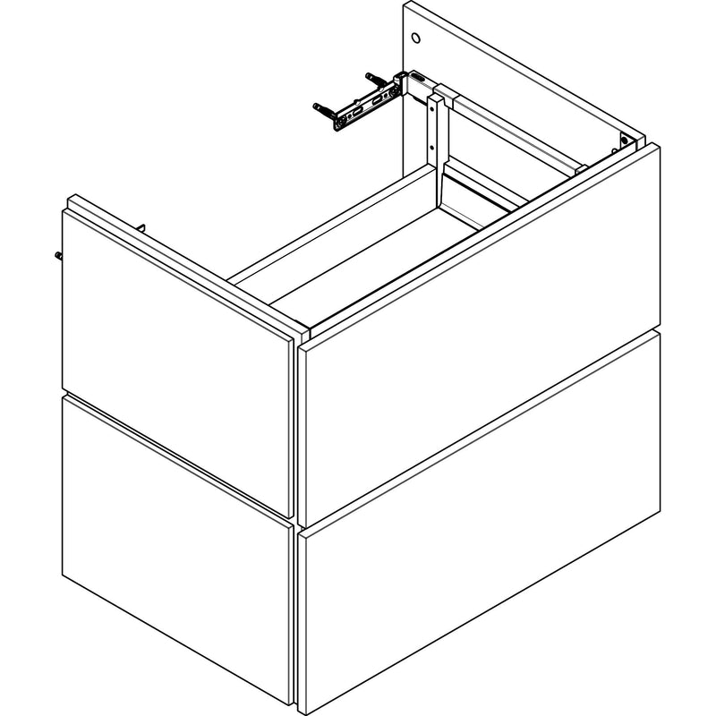 Hansgrohe - WTU 680x470mm 2 Schubkästen f. WT schiefergrau matt