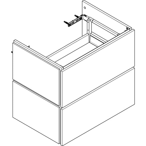 Hansgrohe - WTU 680x470mm 2 Schubkästen f. WT schiefergrau matt