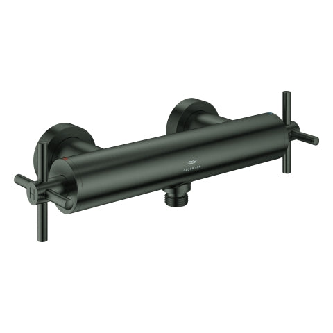 Grohe - 2-Griff-Brausebatt. Atrio 26895 Wandmontage Kreuz-Gr. hard graphite geb