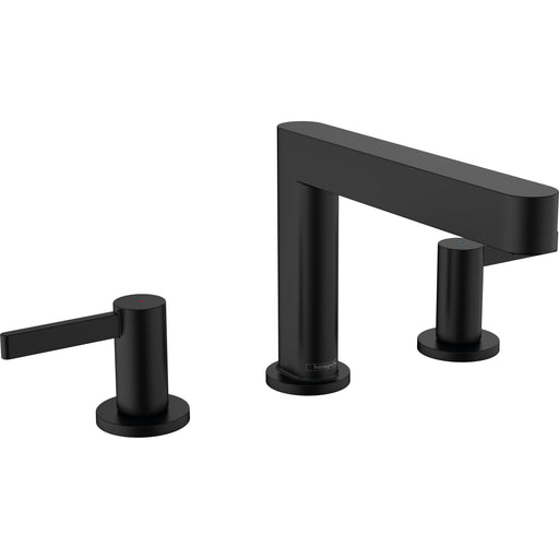 Hansgrohe - 3-Loch Waschtischarmatur 110 FINORIS mit Push-Open Ablaufgarnitur mattschwarz