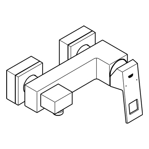 Grohe - EH-Brausebatterie EUROCUBE 23145 Wandmontage eigensicher supersteel