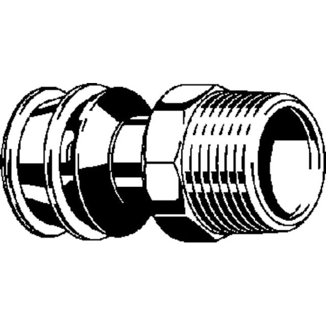 Viega - Übergangsstück RAXOFIX 5311 32mm x 1 AG Siliziumbronze