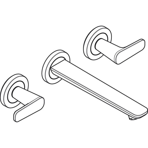 Hansgrohe - 3-Loch WTA Wand UP Axor Citterio C mit Auslauf 195 mm MSW
