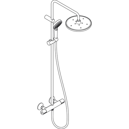 Hansgrohe - Showerpipe 240 1jet Vernis Blend EcoSmart mattschwarz m.Brausethermostat