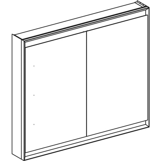 Geberit Vertriebs - ONE Spiegelschrank mit ComfortLight 2 Türen, AP-Mont., 105x90x15cm, weiß