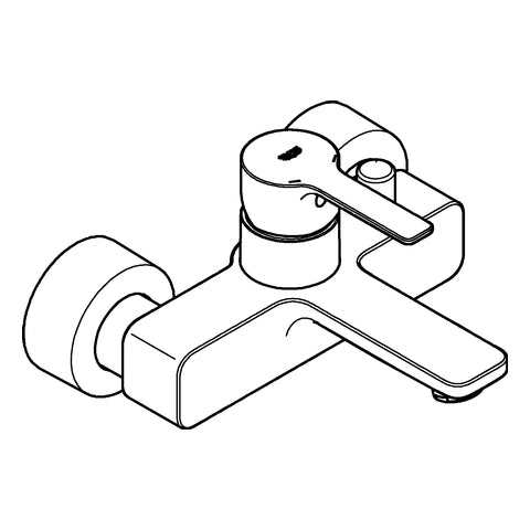 Grohe - EH-Wannenbatterie LINEARE 33849_1 Wandmontage hard graphite gebürstet