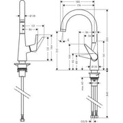 Hansgrohe - Spültischmischer TALIS S 220 Schwenkauslauf chrom