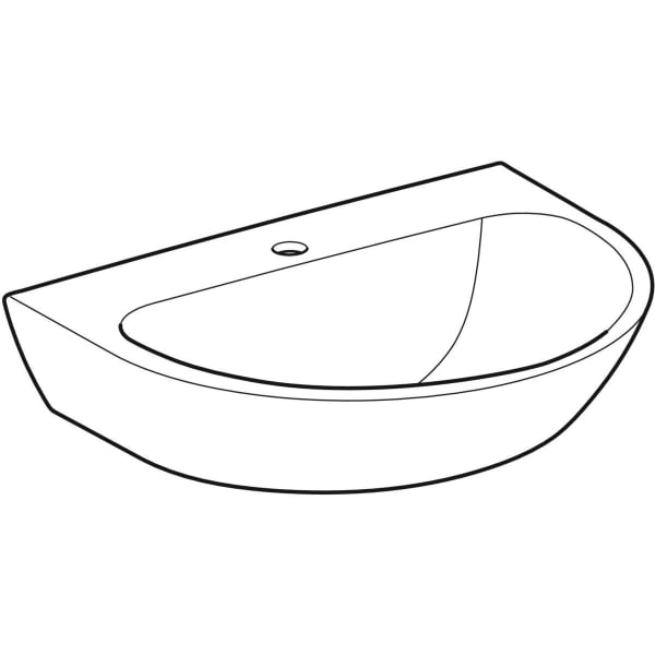 Geberit Vertriebs - Waschtisch RENOVA 65x50cm, m. Hl., o. Ül., weiß