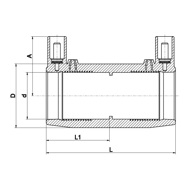 PLASSON - Fusamatic 9010 d=40 Muffe mit Anschlag
