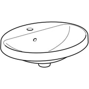 Geberit Vertriebs - Einbau-WT VARIFORM, oval, 500x450mm mit Hahnloch, mit Überlauf, weiß