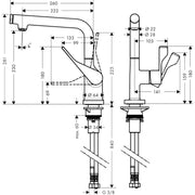 Hansgrohe - Spültischmischer Select AXOR Citterio chrom