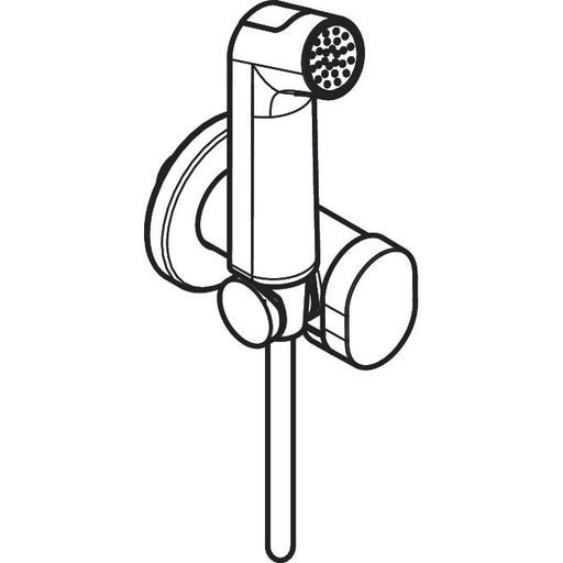 Hansgrohe - Handbrause Bidette S f.Kaltwasser m. Schlauch 1250mm und Porter MSW
