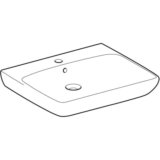 Geberit Vertriebs - RENOVA Nr.1 ComfortBasic WT 650x550mm m. Hl., m. Ül., unterfahrbar, weiß, Tect