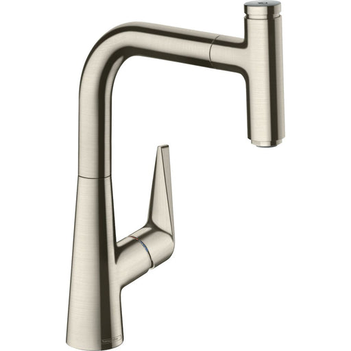 Hansgrohe - Spültischmischer TALIS Select S 220 edelstahl-optik mit Ausziehauslauf