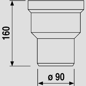 Sanitärtechnik Eisenberg - Sanit�rtechnik Eisenberg WC-Anschlussstutzen 160mm DN90 weiß