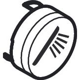Hansgrohe - Druckknopf Symbol Handbrause weiß