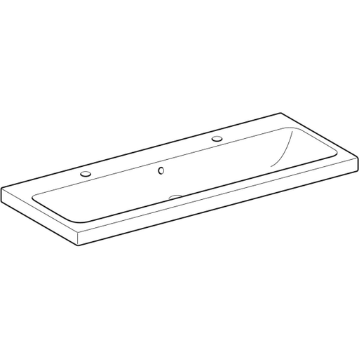 Geberit Vertriebs - iCon Light Waschtisch 120x48cm zwei Hahnlöcher, m. Ül., weiß, KeraTect