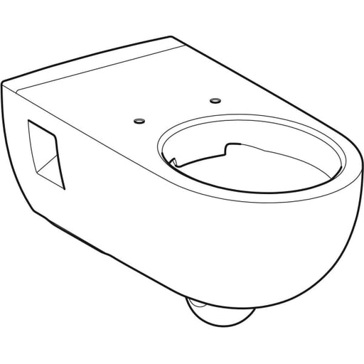 Geberit Vertriebs - Wand-WC RENOVA Comfort Tiefspüler teilgeschlossene Form, Rimfree, weiß
