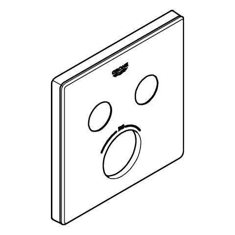 Grohe - Rosette 49040 für SmartControl UP-THM eckig mit 2 ASV moon white