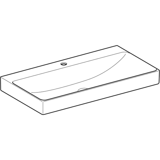 Geberit Vertriebs - ONE Waschtisch 90x48 cm, Abg. verti. m. Hl., o. Ül., weiß, KeraTect