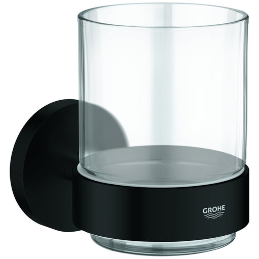 Grohe - Glas Essentials 102256 mit Halter matte black