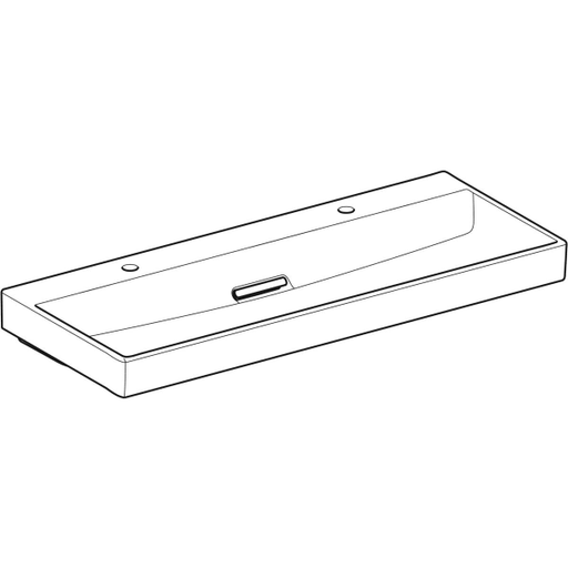 Geberit Vertriebs - ONE Waschtisch 120x48,4cm, Abg.horiz. 2 Hl., o. Ül., weiß, KeraTect/weiß glzd