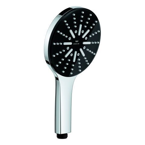 Grohe - Handbrause Rainshower Aqua 101676 3 Strahlarten 8.4 l/min schwarz/chrom
