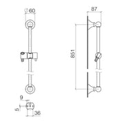 Dornbracht - Duschgarnitur MADISON Flair 26413370 platin gebürstet
