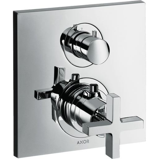 Hansgrohe - Fertigset UP Thermostat AXOR CITTERIO 39705 chrom m.Kreuzgriff m.Absperrvt