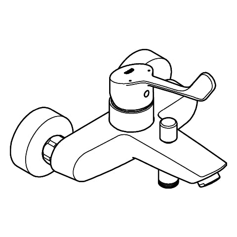 Grohe - EH-Wannenbatt. EUROSMART 25243_3 Wandmontage langer Hebel chrom
