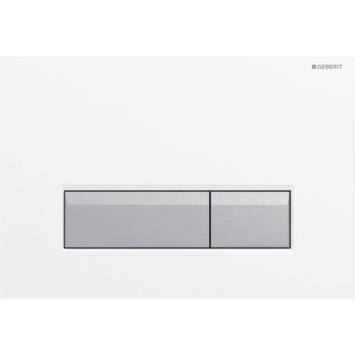 Geberit Vertriebs - BetPl. SIGMA40, für 2-Mengen-Sp. weiß / Aluminium gebürstet