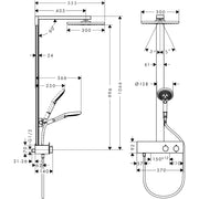 Hansgrohe - Showerpipe RAINDANCE E 300 1jet 350 ST chrom