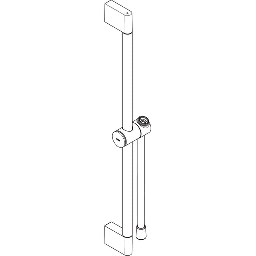 Hansgrohe - Brausestange Unica/Pulsify 650mm mit Push Schieber und Brauseschlauch MSW
