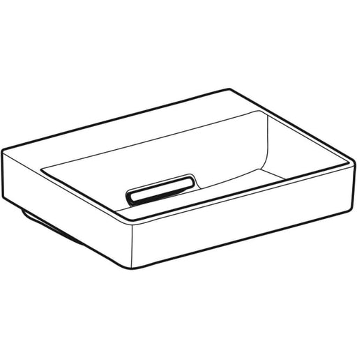 Geberit Vertriebs - ONE Waschtisch 50x41 cm, Abg. horiz. o. Hl., o. Ül., weiß, KeraTect/weiß glzd
