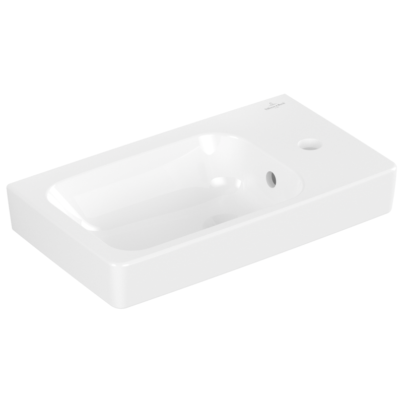 VILLEROY & BOCH - Handwaschbecken Architectura 480x275 mm re-eckig BP li 1HL. m. ÜL. Weiß Alpin