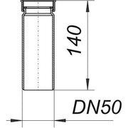 Dallmer - Tauchrohr 010/0, 140mm, 1 1/2 xDN50