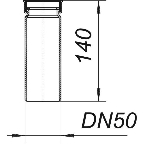 Dallmer - Tauchrohr 010/0, 140mm, 1 1/2 xDN50