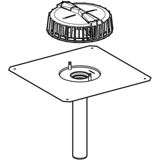 Geberit Vertriebs - Pluvia Dachwassereinlauf mit Anschlussblech d56 12l/s