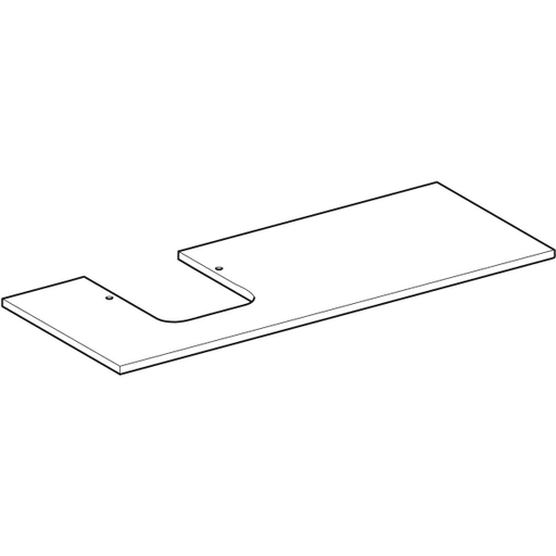 Geberit Vertriebs - ONE WT-Pl. Aus li für AWT Schalenform 120x2x47cm, Marmoroptik weiss matt